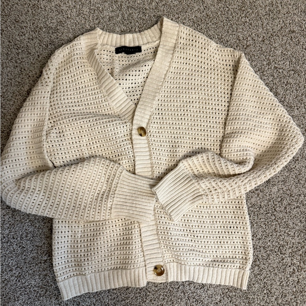 Sanctuary Cream Button-Up Cardigan